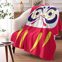 Daruma Doll Throw Soft Flannel AC Blanket Lightweight Summer Nap Throw Cozy  Blanket for Sofa Bed Travel Home 100cmx150cm