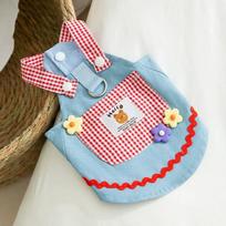 Summer Luxury Solid Dog Jeans Dress Chihuahua Bichon Puppy Skirt Girls Pet Vest - Denim Pet Costume with Suspenders (as the picture,XS（old）)