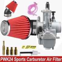 NIBBI Motorcycle PWK 24/26/28mm Racing Carburetor 48mm Bend Air Filter Kit Power Jet PWK Carb KTM Yamaha Suzuki Pitbike Motocros