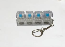 Luminous Transparent Keycap Keychain Fidget Toy Mini Decompression Pendant Gift for Friends Kids