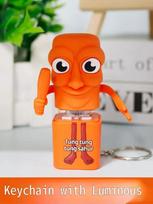Anime Wooden Stick Man Keychain Tung Tung, Luminous Pendant Figure, Collectible Decorative Gift