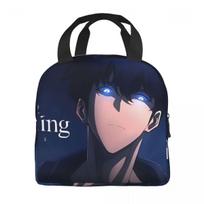 S-Solo L-Leveling Anime Logo Insulated Lunch Bag Storage Food Box Reusable Cooler Thermal Lunch Box For Work Option 1