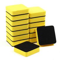 Creative Whiteboard Eraser Square Whiteboard Dry Eraser Marker Cleaner Chalk Blackboard Flannel Wipe For School Office geltona