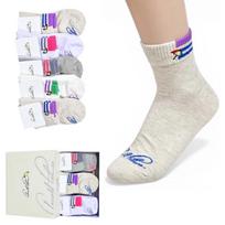 [Arnold Palmer] 5 Pairs of Women's Colored Ankle Socks, Non-Restrictive Cotton Socks, Sock Gift 23~25cm Random Shipping (5 Pairs)