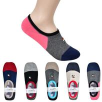 [Arnold Palmer] 5 Pairs Color Block Women's Socks Sock Gift Footies 24cm Random Shipping (5 Pairs)
