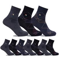 Arnold Palmer Men's Dress Socks Diagonal Stripe Ankle Socks 10 Pairs SM003 Cotton Socks Dress Socks SM003_Short-neck 10 Pairs (Mixed Colors)
