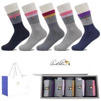 Arnold Palmer 5-Pair Women's Sock Gift Set LSP002 Holiday Gift Set Women's Sock Set LSP002_Mid-length 5-pair Set (Shopping Bag)