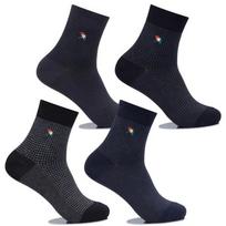 Arnold Palmer Men's Dress Socks 3D Diamond Short Ankle 4 Pairs HM001 Long Cotton Socks Dress Socks HM001_Single-neck 4 pairs (1 pair of each color)