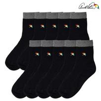 Arnold Palmer Women's Mid-calf Socks Class A Ribbed Basic Socks Black 10 Pairs Made in Korea Gift K06 Black 10-pair
