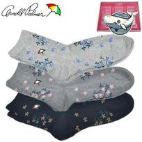 Arnold Palmer Women's Mid-calf Socks Logo Embroidery Pattern Socks