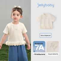 JELLYBABY French Lace Antibacterial Short Sleeve T-Shirt 130