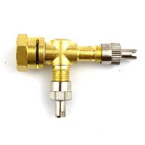 TPMS Valve Tee Adapter Debugging Motorcycle 3-Way Valve Stem Port 3-way Tire Pressure Gauge Connector Car Tire Accessories armijos žalia spalva