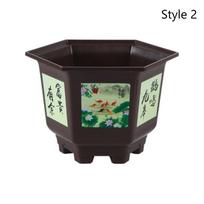 Durable Plastic Flower Pot Resin Large-diameter Potted Bonsai Garden Supplies Thickened Water Planting Pots