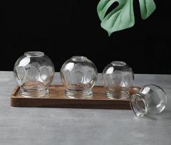 Thickened Anti-Slip Glass Cupping Jar Set No. 2 & No. 3 - Traditional Chinese Medicine Therapy Small No. 1