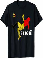 Belgie Belgium Soccer Belgium Flag Belgian Roots Belgium T-Shirt S įvairiaspalvis