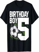 5th Birthday Boy Soccer Fan 5 Years Old T-Shirt S įvairiaspalvis