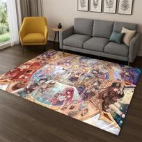 New Genshin Impact Cartoon Game Carpet Rug for Bedroom Living Room Sofa Playroom Doormat Home Decor,Kid Area Rug Non-slip gift 40x60cm