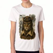 Wolf Lotus Wounisex's Cotton T Shirt, Premium Cotton Graphic Print, Durable, Casual And Fashionable. Artistic Wolf With Lotus Flower Design, Stylish A S įvairiaspalvis