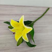with 1pc Flowers and 2pcs Bud Artificial Lily Flower 36*15cm 6 Colors Simulation Flowers Lily Fake Flowers Home Decoration geltona