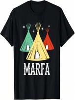 Marfa TX Ghost Lights Festival Texas Art T-Shirt S įvairiaspalvis