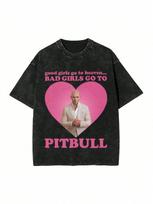 Daddys Girl Pitbull Mr Worldwide T Shirt Summer  Streetwear T-Shirts Casual Fashion Tshirt For unisexs Short Sleeves Pattern Tees S įvairiaspalvis