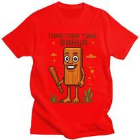 Tung Tung Tung Sahur Italian Brainrot Memes T Shirt for Unisex Pure Cotton Tshirt Casual Short Sleeve Tee Shirt Clothing Gift S
