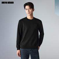 Lilang Men's Casual Round Neck Pullover 175/92A juoda