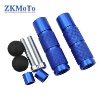 Motorcycle Bike Scooter Dirt Bike M8 CNC Footrests Foot Pegs Pedals For Kawasaki Honda KTM Yamaha Suzuki Motocross ATV Universal mėlyna