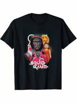 Squids Games 2 Front Man & Henchunisex Glitch Logo T-Shirt S įvairiaspalvis