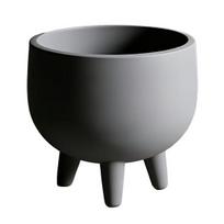 Flowerpot Ornaments 3D Printed Wide Mouth Large Capacity Planter Matte Three-Legged Elevated Base Flower Pot for Indoor Outdoor pilka