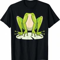 Funny Lazy Easy Frog Costume For  Halloween Party T-Shirt,Comfortable Pure Cotton.Jpg S įvairiaspalvis