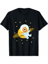 Astronaut Rocket Interstellar Launch Ship Space Alien UFO T-Shirt S įvairiaspalvis