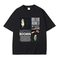 Rapper Metro Boomin Heroes & Villains Album Printed Tshirt Men Women Hip Hop Fashion T-shirt Male Oversized T Shirts Streetwear S smėlis
