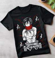 Mikasa Shingeki No Kyojin Anime Horror shirt  Attack on Titan T-Shirt -All Sizes XL