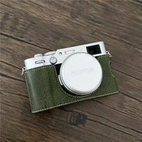 PU Leather Camera Half Case For Fujifilm X100VI Fuji X100 VI Battery Opening Bottom Cover