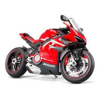 Lietas purškiklis 1/7 Ducati Superleggera V4 Super Motociklo Modelio Kolekcija Miniatiūrinis Automobilio Ornamentas Dovana Berniukui Žaislinė Transporto priemonė raudona
