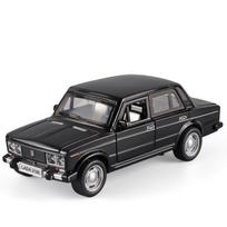 1/32 Retro LADA lydinio automobilio modelio žaislai, automobilio centrinės konsolės interjero dekoracijos, šaunūs stalo papuošalai, Kalėdinės/Gimtadienio dovanos suaugusiems juoda