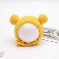 Vienos spalvos pliušinė kūdikio ausų apsaugos kepuraitė berniukams ir mergaitėms - Šiltas rudens/žiemos stilius 5 months ~ 2 years beige