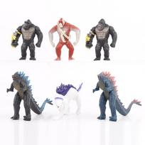 Naujas Anime 6 vnt./rinkinys Godzilla VS King Kong 2 Naujos Imperijos Monstrai Judančiais Sąnariais Veiksmo Figūrėlė PVC Modelis Lėlė Vaikų Gimtadienio Žaislai 8cm