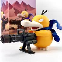 9/15cm Cartoon Pokemon Gatling Gun Psyduck Standing Posture Action Figure Collection Model Car Ornament Desktop Decor Toy Gifts 9cm