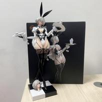 Naujienos 46CM NieR: Automata Yorha 2B A2 2 b Bunny ver Mergaitė figūrėlė PVC Žaidimo statula Anime modelis Veiksmo suaugusiųjų lėlė žaislai dovanos