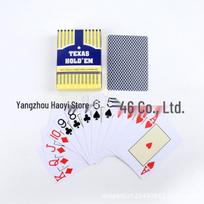 Texas Hold'em Waterproof Unbreakable PVC Playing Cards - 56 Wear-Resistant Cards with Rule Card for Smooth Play mėlyna