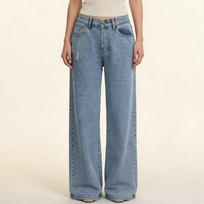 Ladies' Retro Straight Leg Wide Leg Jeans L
