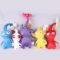 5pcs/set Pikmin Stuffed Plush Toys Flower Bud Leaf Plush Doll Cartoon Plush for  Gift