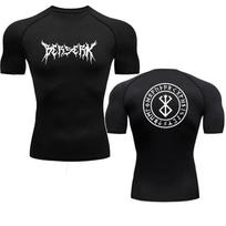 Anime Berserk Compression Tshirt Men Fitness Tight Sport Quick Dry Gym TShirt Fitness Elasticity Tops Tee Rash Guard Summer Male S