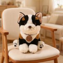 1pc Lovely Sitting Corgi Plush Toys Soft Stuffed Animal Doll Cartoon Cute Pillow Home Decor