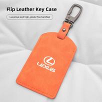 Luxurious high-grade Flip Leather Key Case For Lexus F SPORT LBX NX RX 350h 450h ES UX 300e GS GX IS LS LX CT LC RC GX460 Ct200h oranžinė