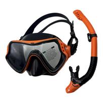 1Set Professional Snorkel Diving Mask Snorkels Goggles Glasses Diving Goggles Swimming Tube Set Snorkel Mask Adult Unisex oranžinė