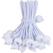 Ball Bungee Cord,Heavy Duty,30 Pcs White Tarp Ball Bungee Ties for Outdoor Camping Tarp (6 Inch) 30-Pack balta