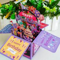 New 3D Pop Up Flower Greeting Card Mothers Day Birthday Thanksgiving Wedding Blessing Postcard Thank You Festical Party Cards